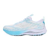 美津浓(MIZUNO)20周年男女慢跑鞋缓震支撑耐磨运动跑步鞋INSPIRE 20 SP 02/白色/银色/蓝色 36.5