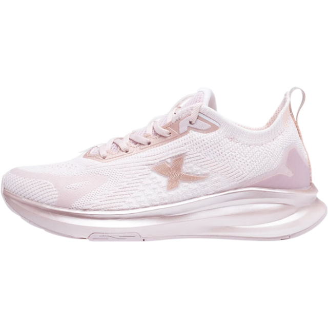 特步 女鞋减震跑步鞋轻便休闲鞋网面透气运动鞋女跑鞋 粉红-网面0073 38