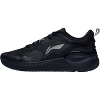 LI-NING 李宁 易适跑步鞋男鞋23新品透气稳定回弹软底休闲慢跑鞋运动鞋ARST081 黑色-1 39