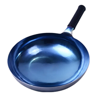 阎铁匠章丘炒锅铁锅 无涂层锻打炒菜锅老式物理不粘锅家用镜面款已开锅 镜面锅把一体32CM 32cm