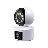 嘉图 800万双画面摄像头无线wifi网络高清夜视360度全景云台旋转无死角室内家庭手机远程监控器