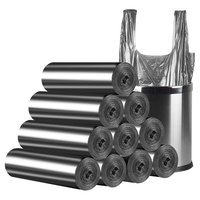 Sodolike 手提背心500只箱装茂金属垃圾袋大容量中大号50*65cm 茂金属银色500只