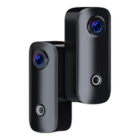 SJCAM速影C100拇指运动相机摩托车行车记录仪第一视角头戴vlog运动骑行摄像机64G卡