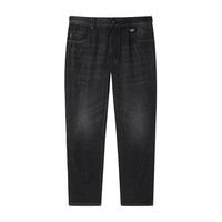 GXG 男装 长裤牛仔裤宽松锥形小脚凉感薄款 23年夏季 黑色1 XL