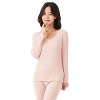猫人 MiiOW保暖内衣女中厚无痕蓄热羊毛蚕丝打底衫冬季纯色秋衣秋裤套装 胭脂粉 160/85