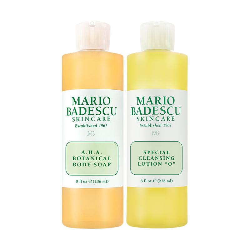 Mario Badescu身体控痘套组果酸沐浴露胸背控痘水去油收敛毛孔  (236ml柚子香)*1+(236ml胸背祛痘水)*1
