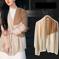 FOURDATRY 2025新款棉麻围巾女印花长披肩