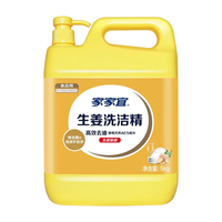 家家宜 生姜洗洁精大桶5kg 洗洁精食品级 除味去腥洗涤灵强效去油家庭用