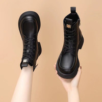 棉忆薇 英伦风纯手工时尚百搭保暖马丁靴 10117315276651