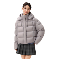 雪中飞【云绒系列】2025冬羽绒服女时尚简约泡芙高智高充绒 灰色|8159 M /165/88A