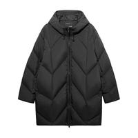 2024冬季GXG休闲简约加厚保暖羽绒服连帽长款鸭绒外套男