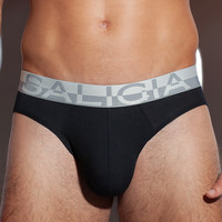 SALIGIA运动系列有氧路跑Coolmax网眼织物男士三角内裤 【溯溪白+徒步蓝+路跑黑】 3条 XL