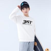 361°儿童冬款加绒加厚男童时尚卫衣百搭女童套头卫衣中大童长袖上衣