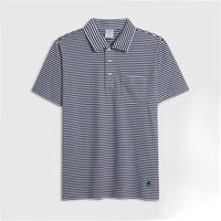 布克兄弟 Brooks Brothers男士春夏新纯棉翻领条纹休闲短袖POLO衫
