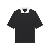 夏季撞色学院风简约宽松百搭Polo衫短袖男
