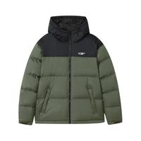90绒潮牌高级简约男式羽绒服秋冬防风保暖连帽羽绒外套面包服