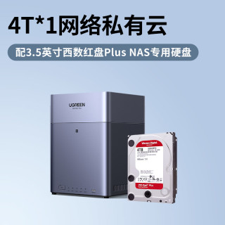 绿联 DH4300Plus AI智能管理 4T NAS网络存储