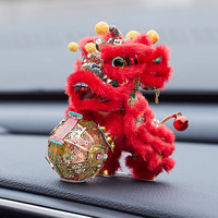 钢达 diy金属车载摆件 金狮纳福