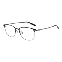 MONTBLANC/万宝龙 免费配镜 近视眼镜+镜片 依视路钻晶膜岩1.56/-800度内 MB0314OA-003黑枪色