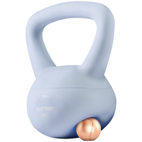 YOTTOY 翘臀软壶铃女士提壶哑铃翘臀深蹲力量家用健身训练器材6kg-雾霾蓝