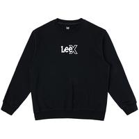 李 Lee25秋冬新品舒适版圆领印花Logo男长袖卫衣休闲潮LMT010840204 卡其色 L