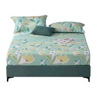 水星家纺 床笠单件 全棉100%纯棉抗菌防滑防脏家用宿舍床垫保护罩床罩 烨逐景生全棉抗菌