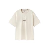 森马 Semir【凉感抑菌】夏季国风印花宽松开叉上衣时尚简约休闲装短袖T恤男