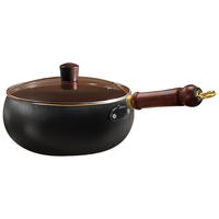 荣事达(Royalstar)章丘大肚铁锅手工锻打炒锅无涂层炒菜锅鱼鳞纹不粘28磁炉通用 【鱼鳞锤纹】带盖4-5人| 28cm