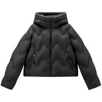 【云感奶芙】太平鸟宽松羽绒服女面包服25新短白鸭绒连帽外套M