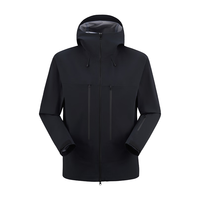 【灵铠】High Rock/天石鹅铠甲eVent暴雨防水冲锋衣登山硬壳G449 黑色 XL