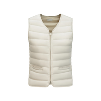 波司登2024秋女短款居家轻薄内搭休闲90绒保暖马甲羽绒服B40130002 秘釉色7475 190/108A