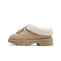 热风女鞋男鞋雪地靴加绒保暖加厚棉鞋短靴厚底毛毛鞋博肯鞋拖鞋 35