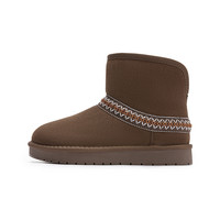 热风女鞋男鞋雪地靴加绒保暖加厚棉鞋短靴厚底毛毛鞋博肯鞋拖鞋 36