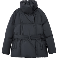 OVV秋冬女装防风立领插肩袖休闲保暖羽绒服外套 藏青 S