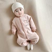 I 孩之伴 宝宝睡袋保暖连体衣春秋冬季加绒哈衣男女小童暖绒爬服婴儿衣服