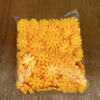 凯史雪花片小号2.6cm2.6cm雪花片200片袋装儿童塑料玩具小号拼装积木 黄色 200片