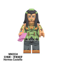 方橙国产动漫积木人仔JOJO奇妙冒险空条承太郎里奇艾尔花京院典明玩具 WM2534罗斯提罗