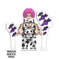 方橙国产动漫积木人仔JOJO奇妙冒险空条承太郎里奇艾尔花京院典明玩具 WM2536里奇艾尔 