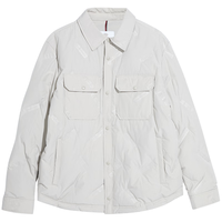 杰克·琼斯(JACK&JONES)秋冬潮流男装百搭上衣通勤时尚翻领基础显瘦羽绒服外套男 灰白色STUCCO 175/96A/M