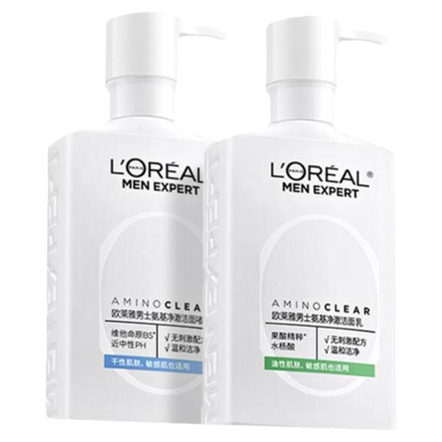 巴黎欧莱雅 欧莱雅男士氨基酸洗面奶控油清洁温和洁面乳