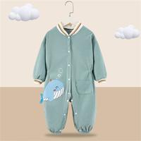 小主早安 BeBeMorning 儿童灯芯绒可开档连体罩衣外穿防脏爬行服宝宝一体式罩衣护衣