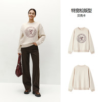 森马卫衣运动风装冬季印花连帽上衣宽松休闲连帽潮-TK A款女圆领-贝壳卡 XS