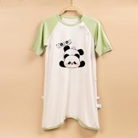 毛毛雨 儿童莫代尔夏季宝宝短袖浴袍男女通用连体衣