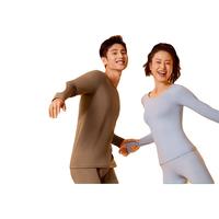 全棉时代男女士保暖内衣打底衫秋衣秋裤套装纯棉美体修身内搭24新 【女款】雾光紫 175