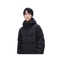 波司登冬季鹅绒羽绒服男90绒加厚连帽保暖外套B30144347 黑色 170/88A