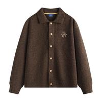 Navigare小帆船翻领羊毛针织衫秋季男女同款开衫毛衣