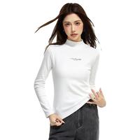 it ccaabb女装T恤纯色打底衫保暖绒修身舒适磨毛小高领亲肤上衣