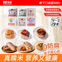 肥叔饭团加热即食糯米紫米营养早餐饭团早饭儿童速食半成品 奥尔良1+三文治1+咖喱1+花蛤1+香辣鸡排1+茄汁1 饭团
