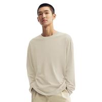 回力潮流宽松圆领长袖休闲男装 时尚百搭纯色长袖T恤 杏色-G2331Y0020 XL