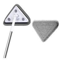 洁比世三角拖把天花板清洁打扫墙面棚顶墙壁玻璃刮擦窗共2个头